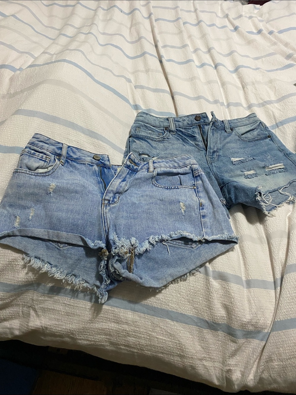 Bundle of PacSun/ Hidden Light Blue Distressed Denim Cutoff Shorts size S